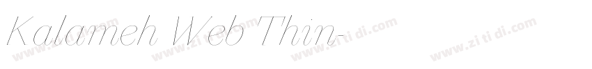 Kalameh Web Thin字体转换